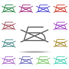 Poster - no iron icon. Elements of laundry in multi color style icons. Simple icon for websites, web design, mobile app, info graphics
