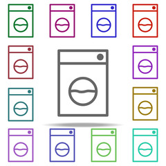 Poster - washing icon. Elements of laundry in multi color style icons. Simple icon for websites, web design, mobile app, info graphics