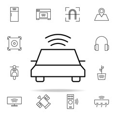 Poster - electric car icon. internet things icons universal set for web and mobile