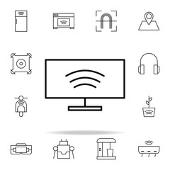 Poster - smart tv icon. internet things icons universal set for web and mobile