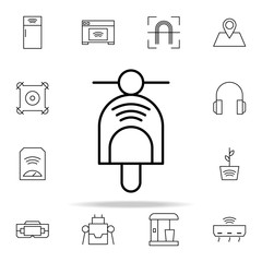 Poster - scooter icon. internet things icons universal set for web and mobile