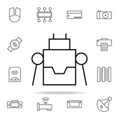 Poster - robot icon. internet things icons universal set for web and mobile