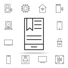 Poster - eBook icon. internet things icons universal set for web and mobile