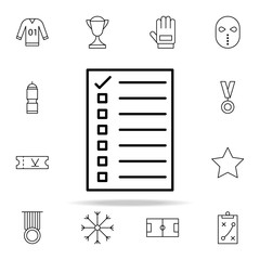 Poster - list icon. hockey icons universal set for web and mobile