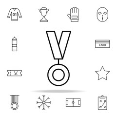 Poster - medal icon. hockey icons universal set for web and mobile