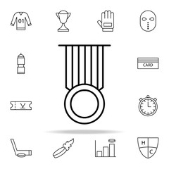 Poster - medal icon. hockey icons universal set for web and mobile