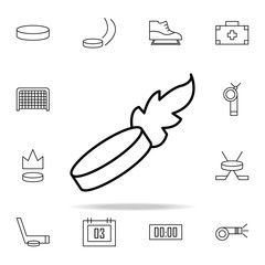 Poster - washer icon. hockey icons universal set for web and mobile