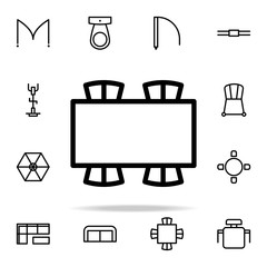 Poster - Table chairs icon. furnitures icons universal set for web and mobile