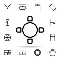 Poster - coffee table icon. furnitures icons universal set for web and mobile