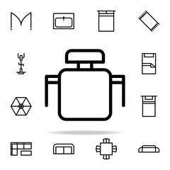 Poster - desk chair icon. furnitures icons universal set for web and mobile
