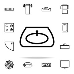 Poster - washbasin icon. furnitures icons universal set for web and mobile