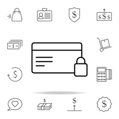 Poster - card protection icon. e-commerce icons universal set for web and mobile