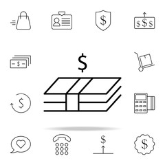 Poster - bundle of money dollar icon. e-commerce icons universal set for web and mobile