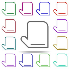 Poster - gloves icon. Elements of autumn in multi color style icons. Simple icon for websites, web design, mobile app, info graphics