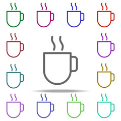 Poster - coffee icon. Elements of autumn in multi color style icons. Simple icon for websites, web design, mobile app, info graphics