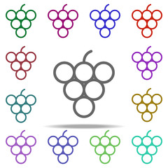 Poster - grapes icon. Elements of autumn in multi color style icons. Simple icon for websites, web design, mobile app, info graphics