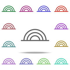 Poster - rainbow icon. Elements of autumn in multi color style icons. Simple icon for websites, web design, mobile app, info graphics
