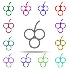 Poster - grapes icon. Elements of autumn in multi color style icons. Simple icon for websites, web design, mobile app, info graphics