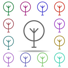 Poster - tree icon. Elements of autumn in multi color style icons. Simple icon for websites, web design, mobile app, info graphics