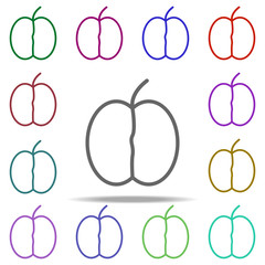 Poster - apricots icon. Elements of autumn in multi color style icons. Simple icon for websites, web design, mobile app, info graphics