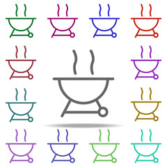 Poster - BBQ icon. Elements of autumn in multi color style icons. Simple icon for websites, web design, mobile app, info graphics