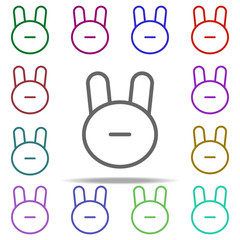 Poster - bunny icon. Elements of autumn in multi color style icons. Simple icon for websites, web design, mobile app, info graphics