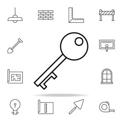 Poster - key icon. architecture icons universal set for web and mobile
