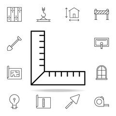 Poster - ruler icon. architecture icons universal set for web and mobile