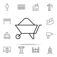 Poster - wheelbarrow icon. architecture icons universal set for web and mobile
