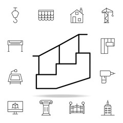 Poster - stairs icon. architecture icons universal set for web and mobile