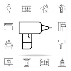 Poster - drill icon. architecture icons universal set for web and mobile