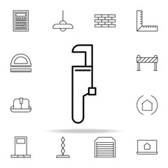 Poster - adjustable wrench icon. architecture icons universal set for web and mobile