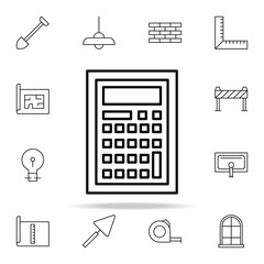 Poster - calculator icon. architecture icons universal set for web and mobile