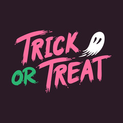 Wall Mural - Trick or treat Halloween typography vector