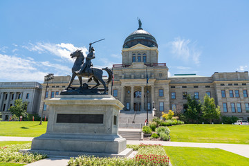 Wall Mural - Thomas Francis Meagher Statue at the Montana State Capital