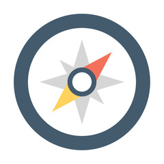 Poster - Compass on a white background. Vector Illustration.