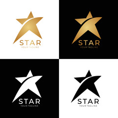 Sticker - Star logo vector. Universal abstract logo with a star symbol for any business. Star sign - a leader, success and power.