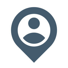 Aufkleber - map marker icon, vector pin location, gps icon, parking car, place holder