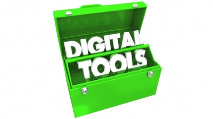 Wall Mural - Digital Tools Online Web Mobility Toolbox 3d Animation