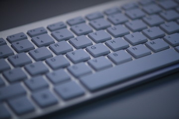 slim keyboard in dark night