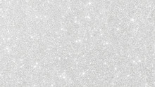 Silver Glitter Background Texture White Sparkling Shiny Wrapping Paper For Christmas Holiday Seasonal Wallpaper Decoration, Greeting And Wedding Invitation Card Design Element