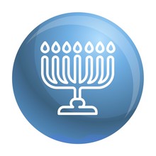 Menorah Icon. Outline Menorah Vector Icon For Web Design Isolated On White Background