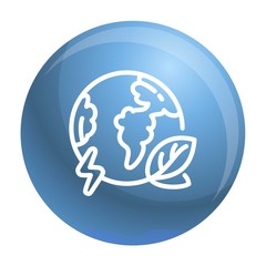 Poster - Eco globe earth icon. Outline eco globe earth vector icon for web design isolated on white background