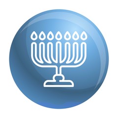 Poster - Menorah icon. Outline menorah vector icon for web design isolated on white background