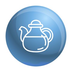Poster - Tea pot icon. Outline tea pot vector icon for web design isolated on white background