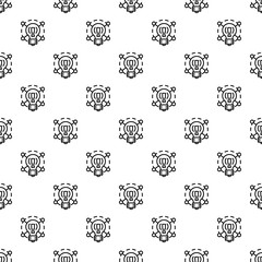 Poster - Creative idea bulb pattern seamless vector repeat for any web design