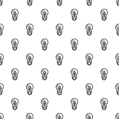 Poster - Eco leaf bulb pattern seamless vector repeat for any web design