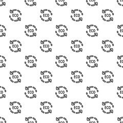 Poster - Eco recycle arrow pattern seamless vector repeat for any web design