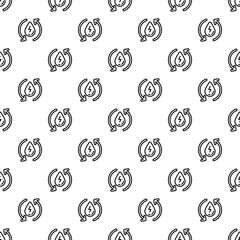 Poster - Water recycling energy pattern seamless vector repeat for any web design