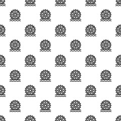 Poster - Water wheel energy pattern seamless vector repeat for any web design